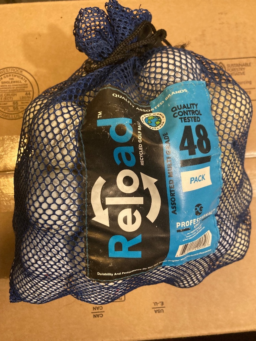 Reload Recycled Golf Balls – 48 Ball Mesh Bag (Assorted Brands)